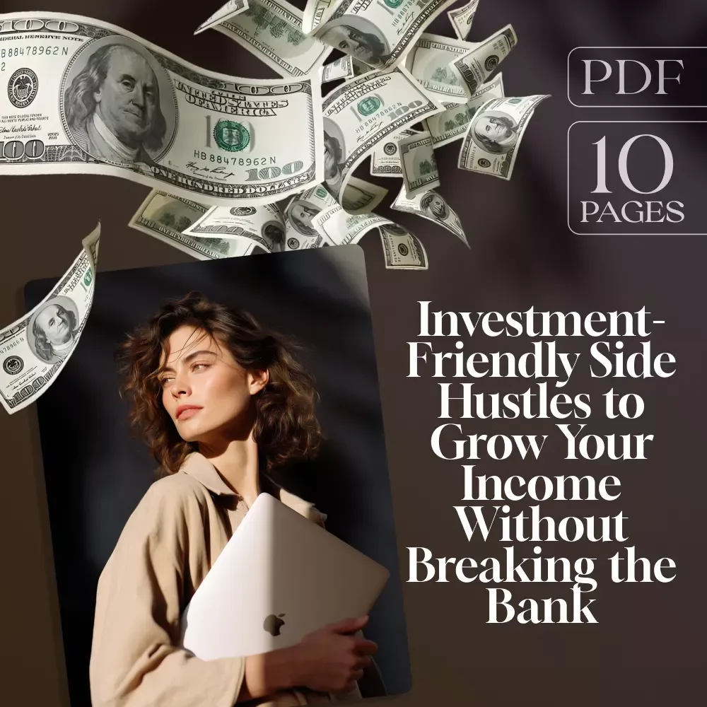 Investment-Friendly Side Hustles to Grow Your Income Without Breaking the Bank | Low-Cost Side Hustle Ideas PDF Guide | Budget-Friendly Hustles eBook Download
