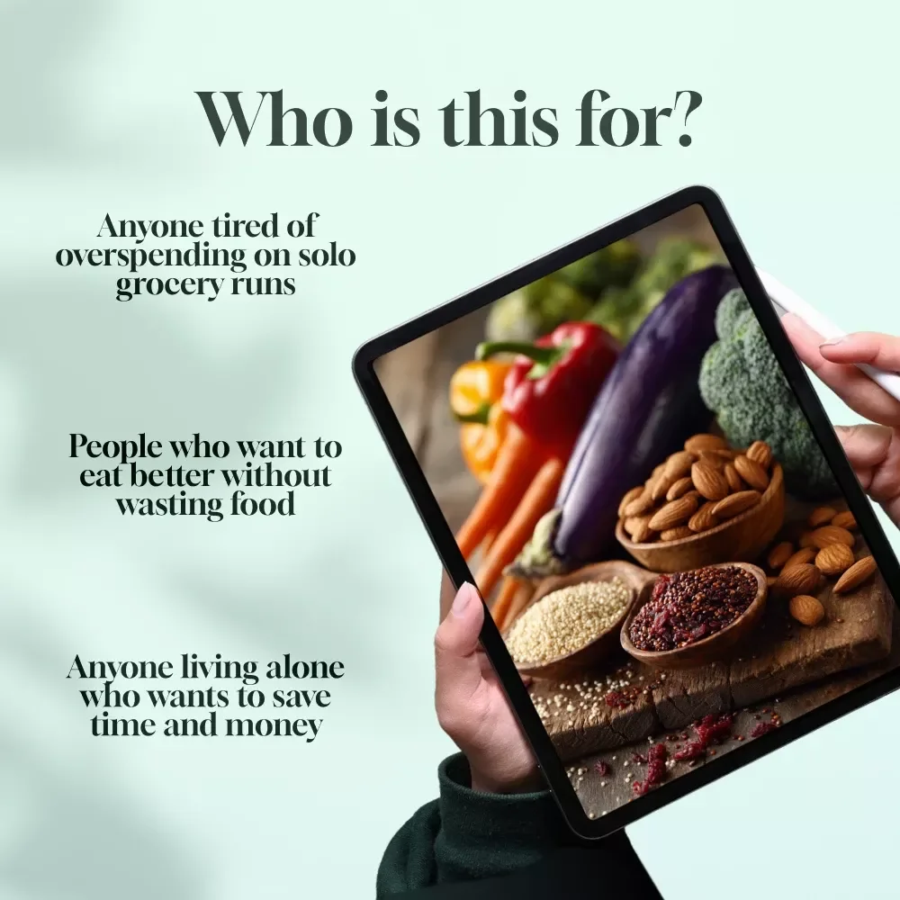 One Cart, Big Wins: The Smart Solo Shopper’s Guide to Grocery Budgeting | How to Grocery Shop on a Budget for 1 | Budget Meal Planning eBook