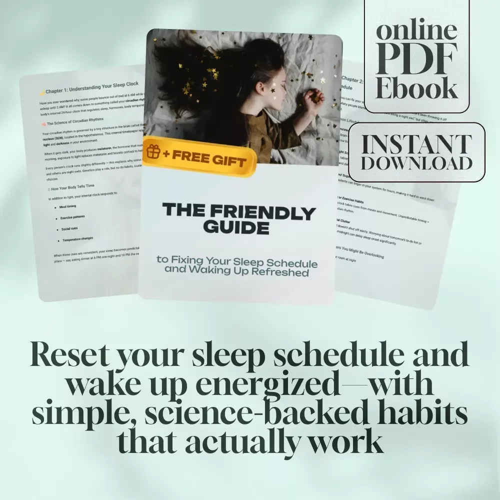 The Friendly Guide to Fixing Your Sleep Schedule and Waking Up Refreshed | How to Improve Your Sleep Schedule eBook for Better Rest & Mornings