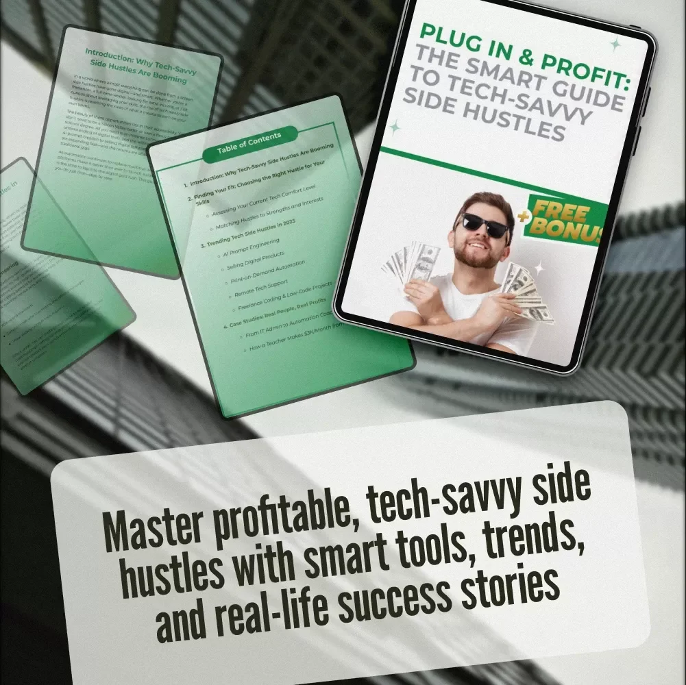 Plug In & Profit: The Smart Guide to Tech-Savvy Side Hustles | eBook for Digital Entrepreneurs, Online Hustlers & Passive Income Seekers