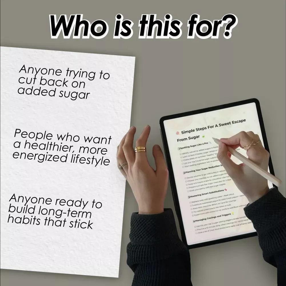 Simple Steps For A Sweet Escape From Sugar | How to Cut Off Sugar Checklist | Sugar Reduction Guide