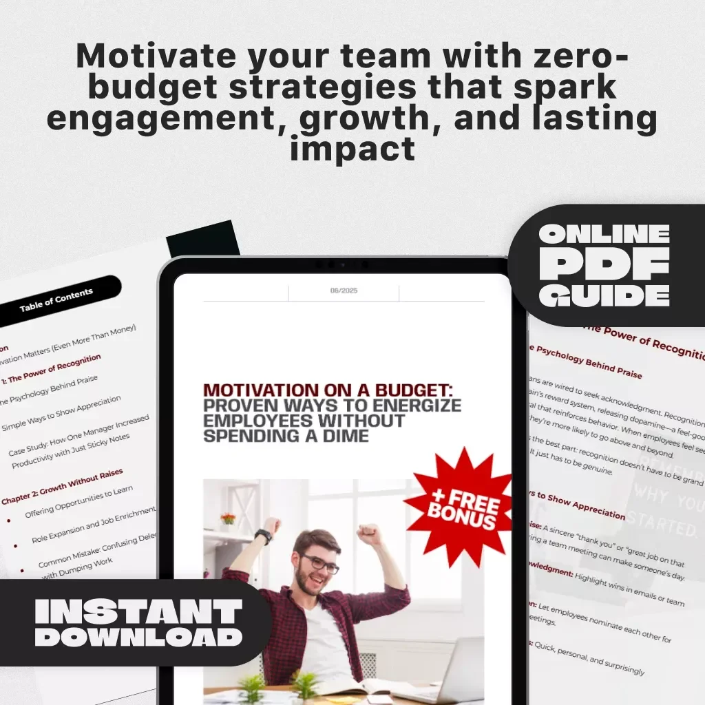 Motivation on a Budget: Proven Ways to Energize Employees Without Spending a Dime | How to Motivate Employees Without Spending Money | Digital Guide for Managers & Team Leaders