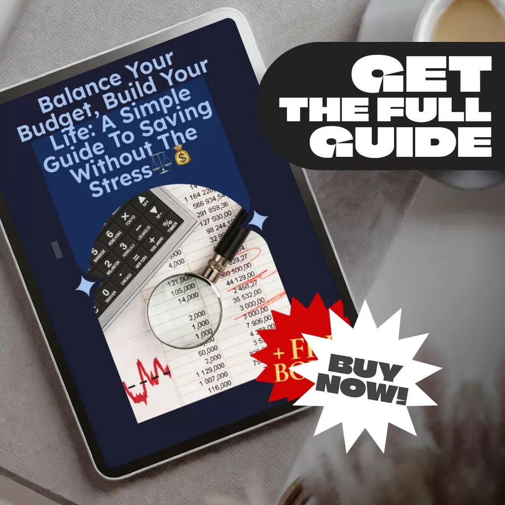Balance Your Budget, Build Your Life: A Simple Guide to Saving Without the Stress | Budgeting eBook | How to Save Balance | Digital Download PDF