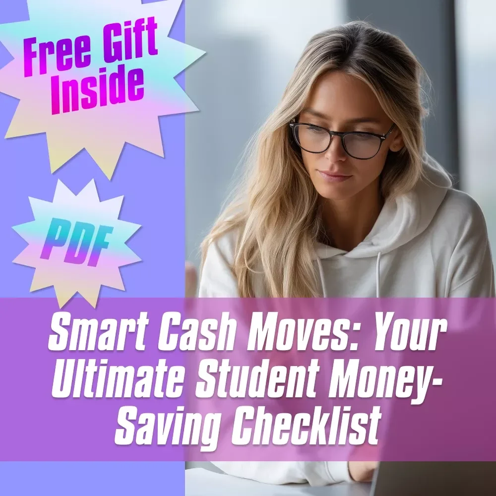 Smart Cash Moves: Your Ultimate Student Money-Saving Checklist | Budgeting & How to Save Money Tips for Students | Digital Download