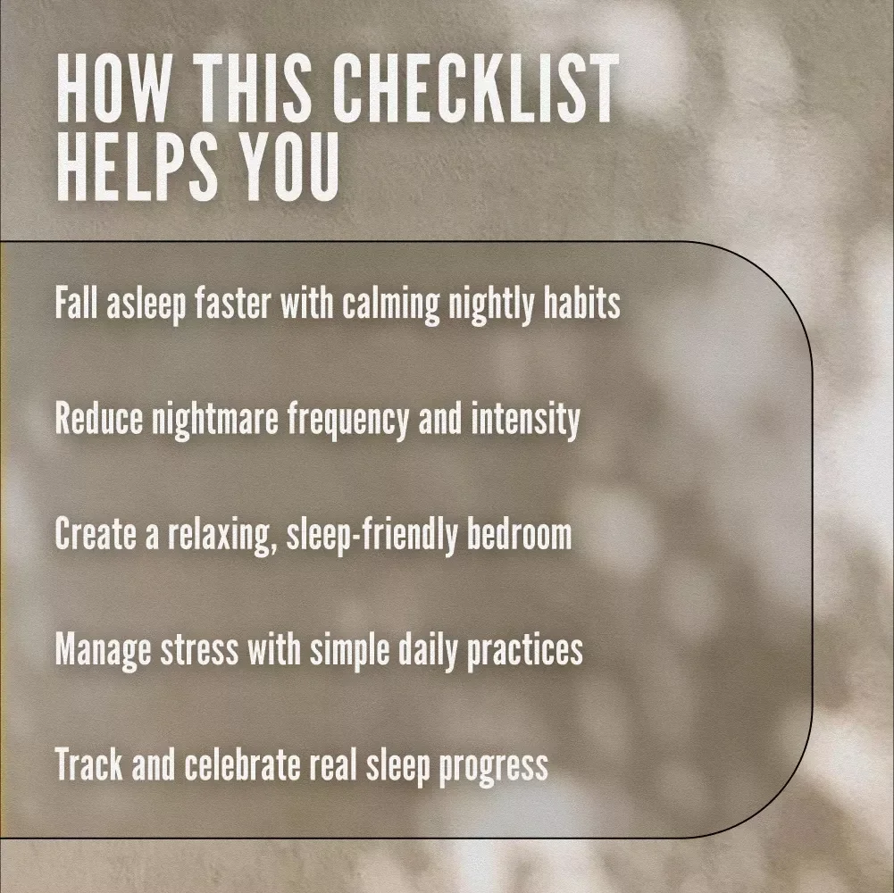 Your Ultimate Nightmare-Buster Checklist: 50 Steps to Sweet Dreams | Reduce Nightmares | Sleep Better Guide | Digital Download