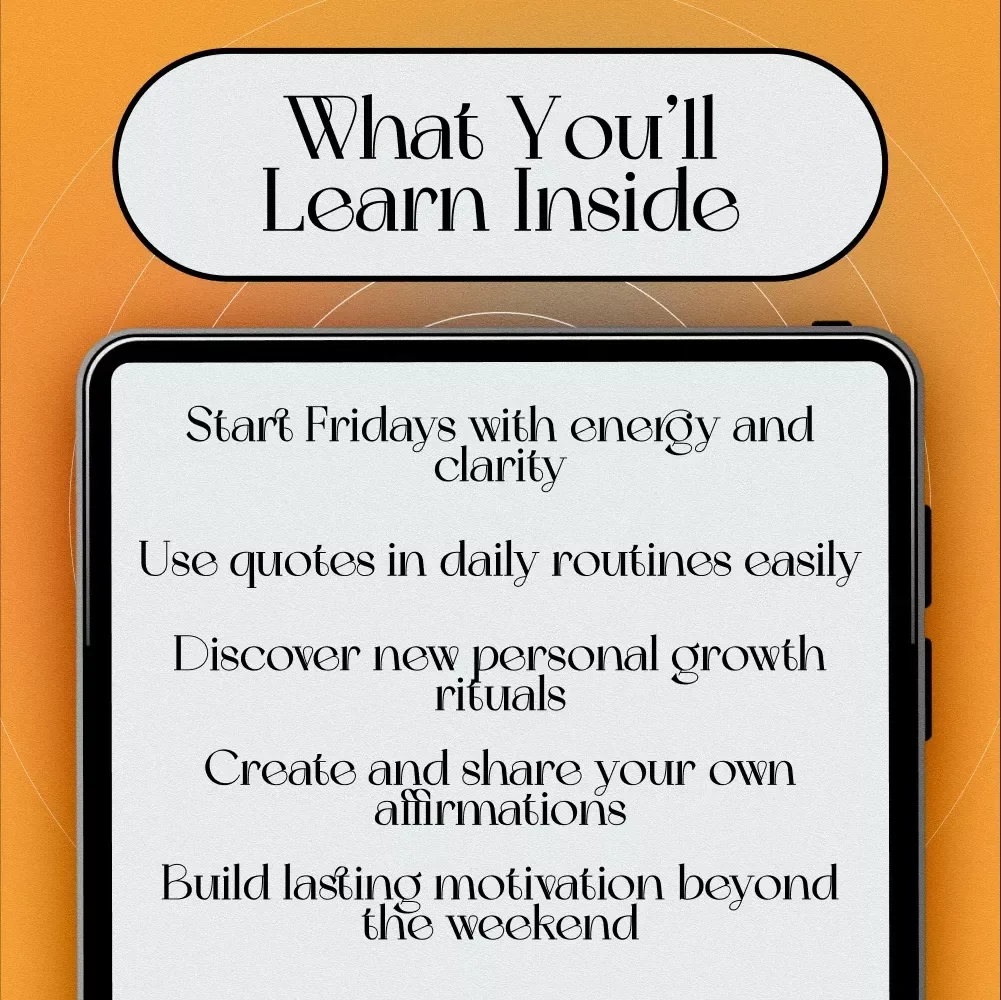 Friday Fuel: Uplifting Quotes to Spark Your Weekend Spirit | Friday Inspirational Quotes eBook | Digital Download Guide