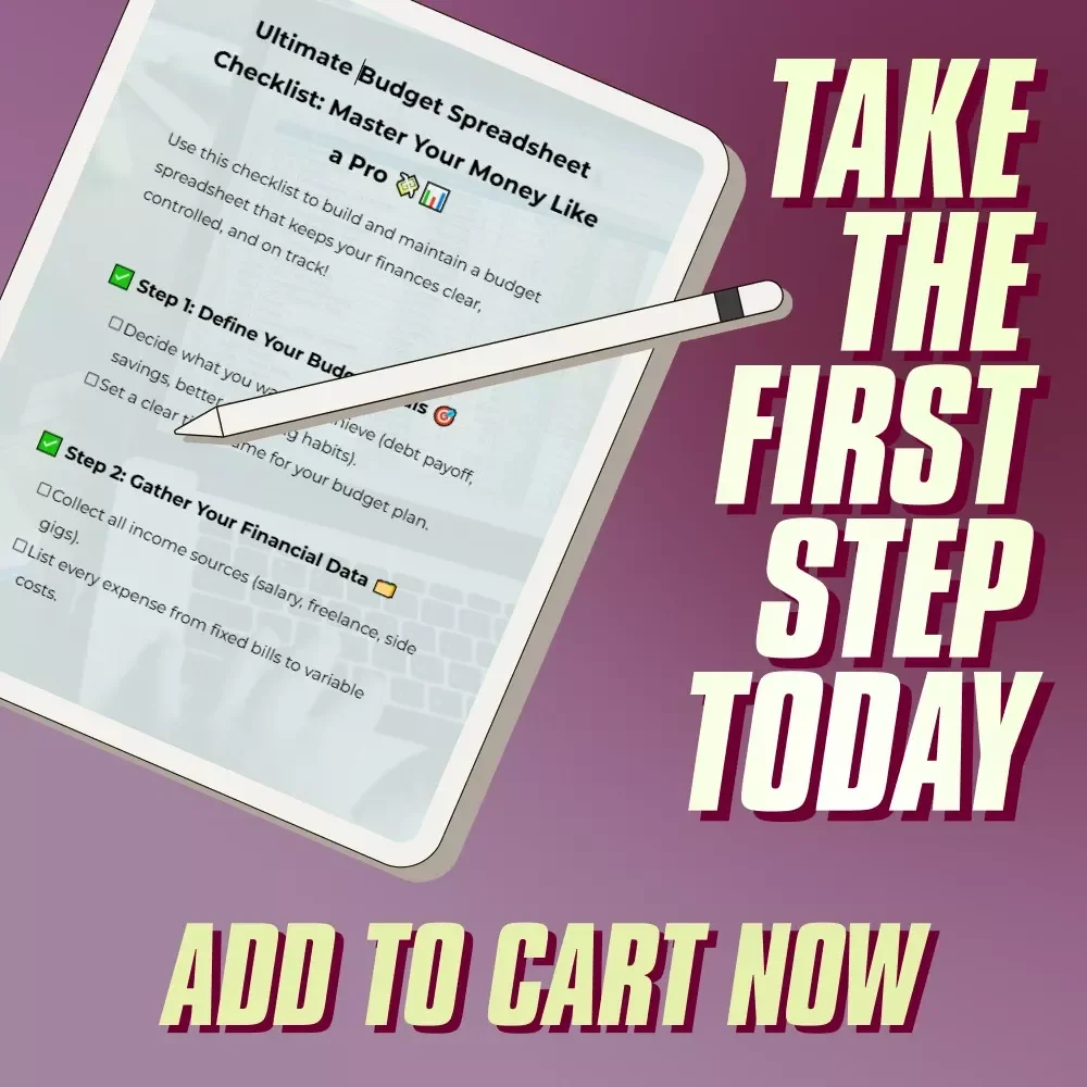 Ultimate Budget Spreadsheet Checklist: Master Your Money Like a Pro | How to Build a Budget Spreadsheet | Financial Planning Tool | Digital Download