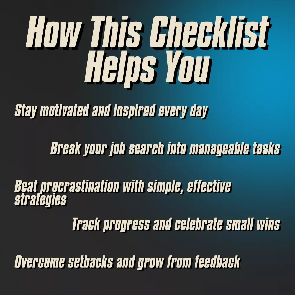 Job Hunt Power-Up Checklist: Boost Your Motivation & Land That Job! – How to Get Motivated to Get a Job | Printable & Digital Download