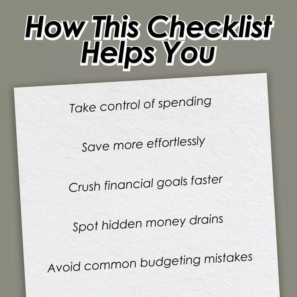 Smart Money Moves: The Ultimate Budgeting Checklist for Wise Spenders | Digital Download | Learn How to Budget Money Wisely