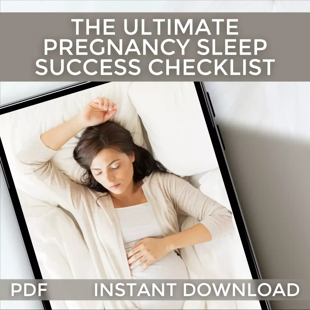 The Ultimate Pregnancy Sleep Success Checklist | Digital Download for How to Sleep While Pregnant | eBook + Bonus Sleep Tracker