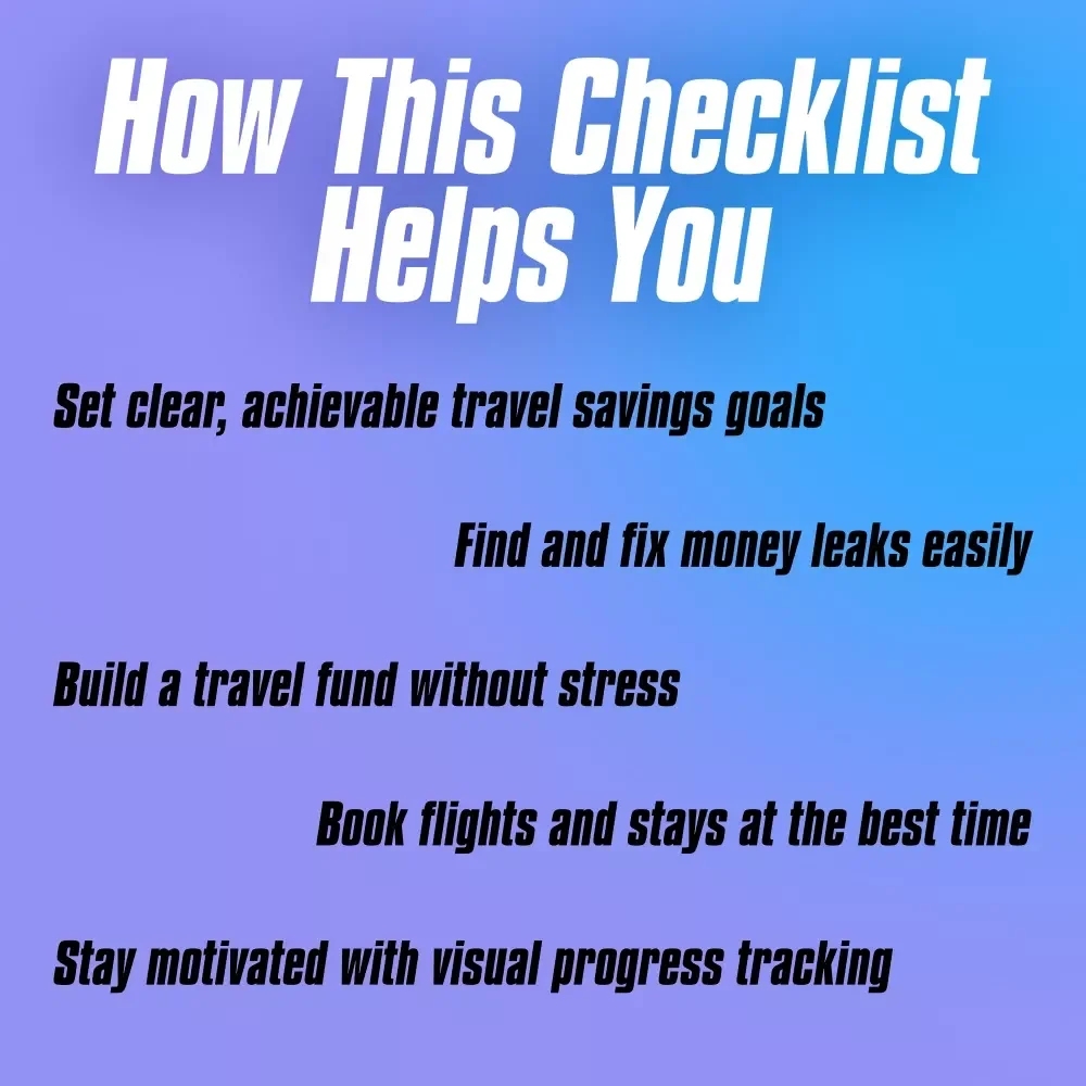 Trip-Fund Toolkit: The Ultimate Travel Savings Checklist | Budget Planner, How to Save for a Trip, Vacation Fund Digital Download