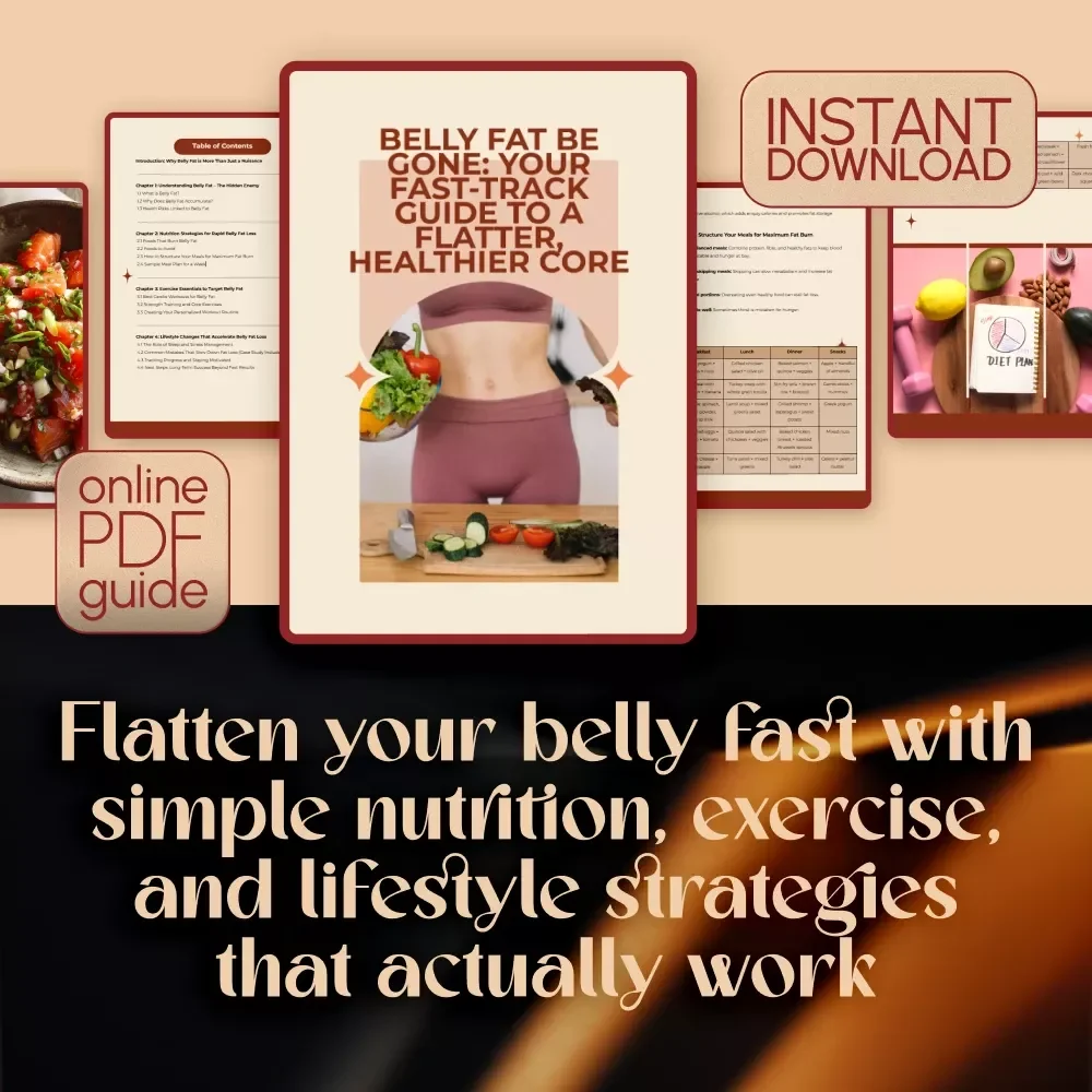 Belly Fat Be Gone: Your Fast-Track Guide to a Flatter, Healthier Core – How to Get Rid of Belly Fat Fast with Proven Nutrition, Workout & Lifestyle Strategies | Digital Download Guide