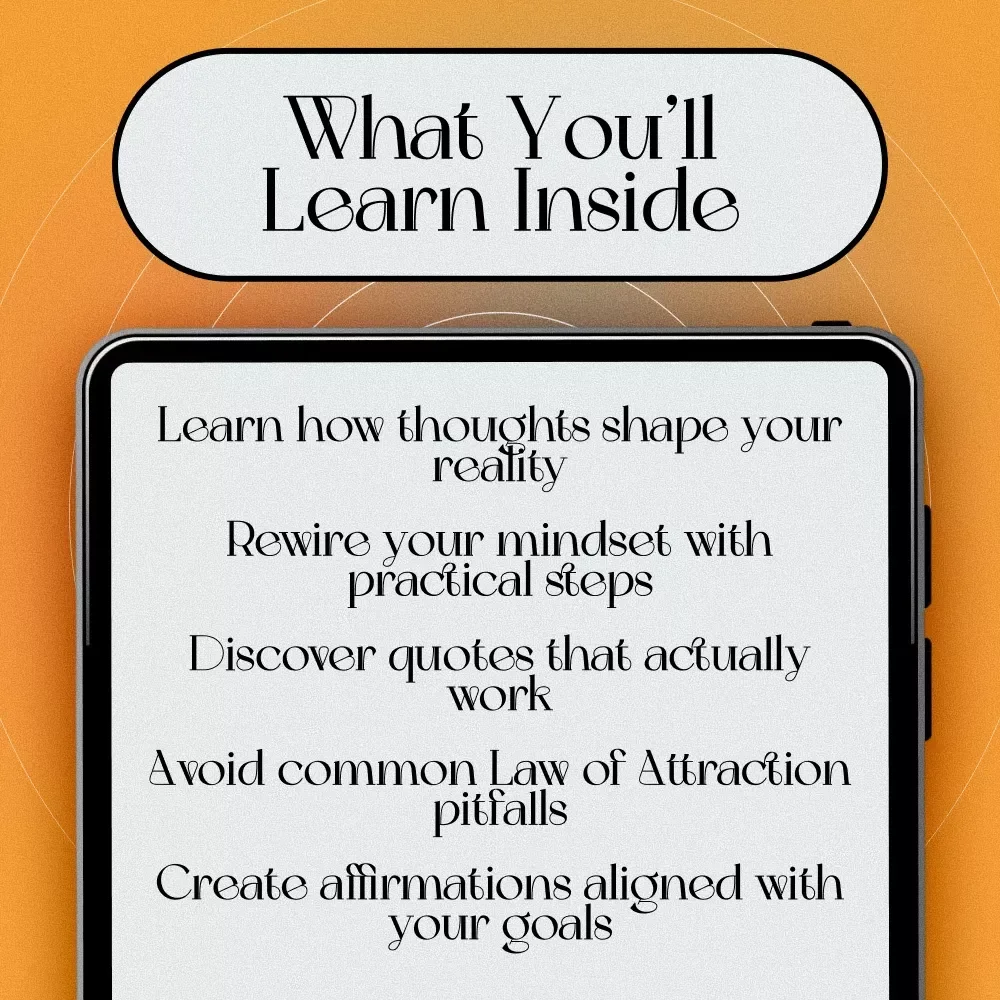 Magnetic Mindset: How Law of Attraction & Positive Thinking Quotes Shape Your Reality | Law of Attraction eBook | Positive Thinking Quotes Digital Guide