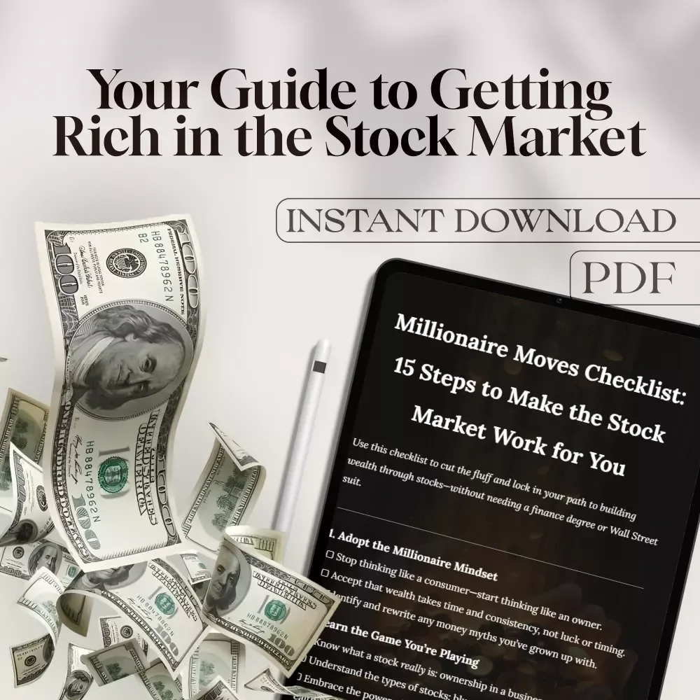 Millionaire Moves Checklist: 15 Steps to Make the Stock Market Work for You – How to Make Millions in the Stock Market | Digital Download Investing Guide