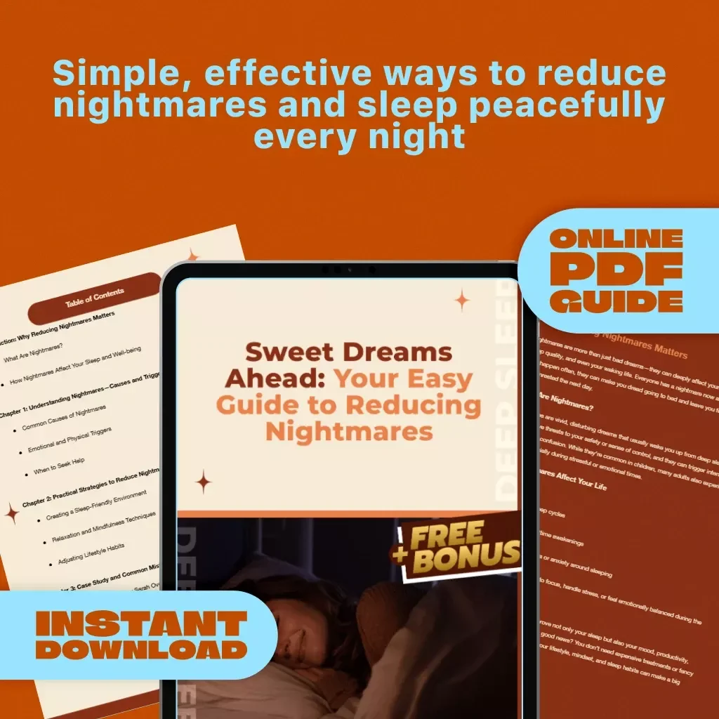 Sweet Dreams Ahead: Your Easy Guide to Reducing Nightmares | Digital Guide on How to Reduce Nightmares, eBook for Better Sleep