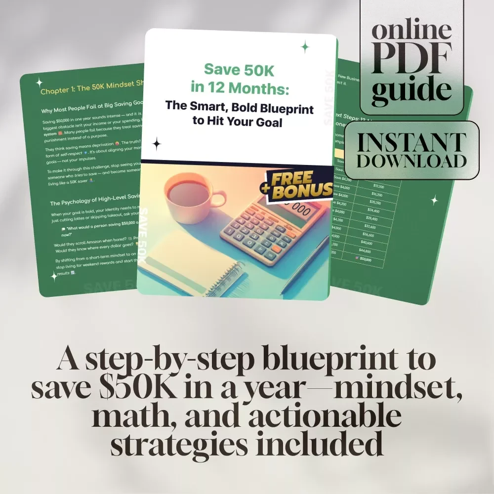 Save 50K in 12 Months: The Smart, Bold Blueprint to Hit Your Goal – Digital Guide on How to Save 50000 in a Year