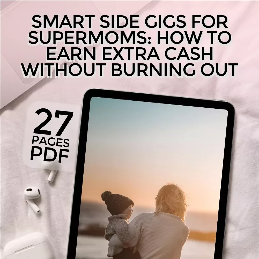 Smart Side Gigs for Supermoms: How to Earn Extra Cash Without Burning Out | Easy Side Gigs for Busy Moms | Work from Home Guide for Moms | eBook Download