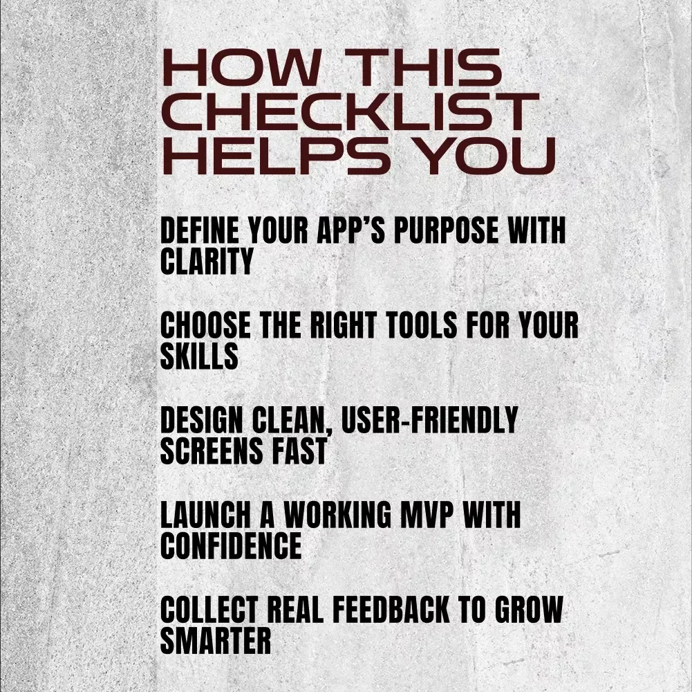 Build-A-Budget-App Checklist | How to Make a Budget App | Digital Download for Beginners & Creators
