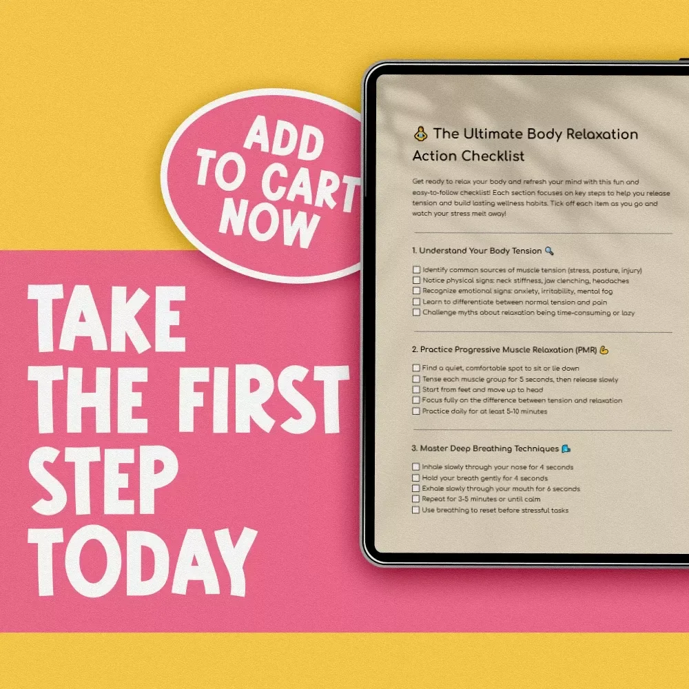 The Ultimate Body Relaxation Action Checklist – Digital Download for Stress Relief, Body Relax Guide, and Wellness Routine