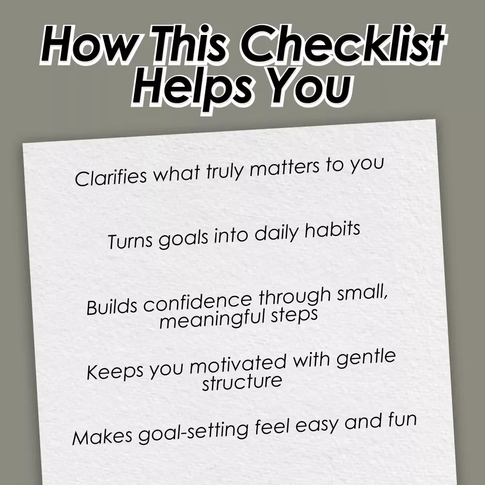 The “She Sets the Pace” Personal Goals Checklist – Empowering Digital Checklist for Personal Goals for a Woman | Self-Growth, Habits, & Daily Inspiration