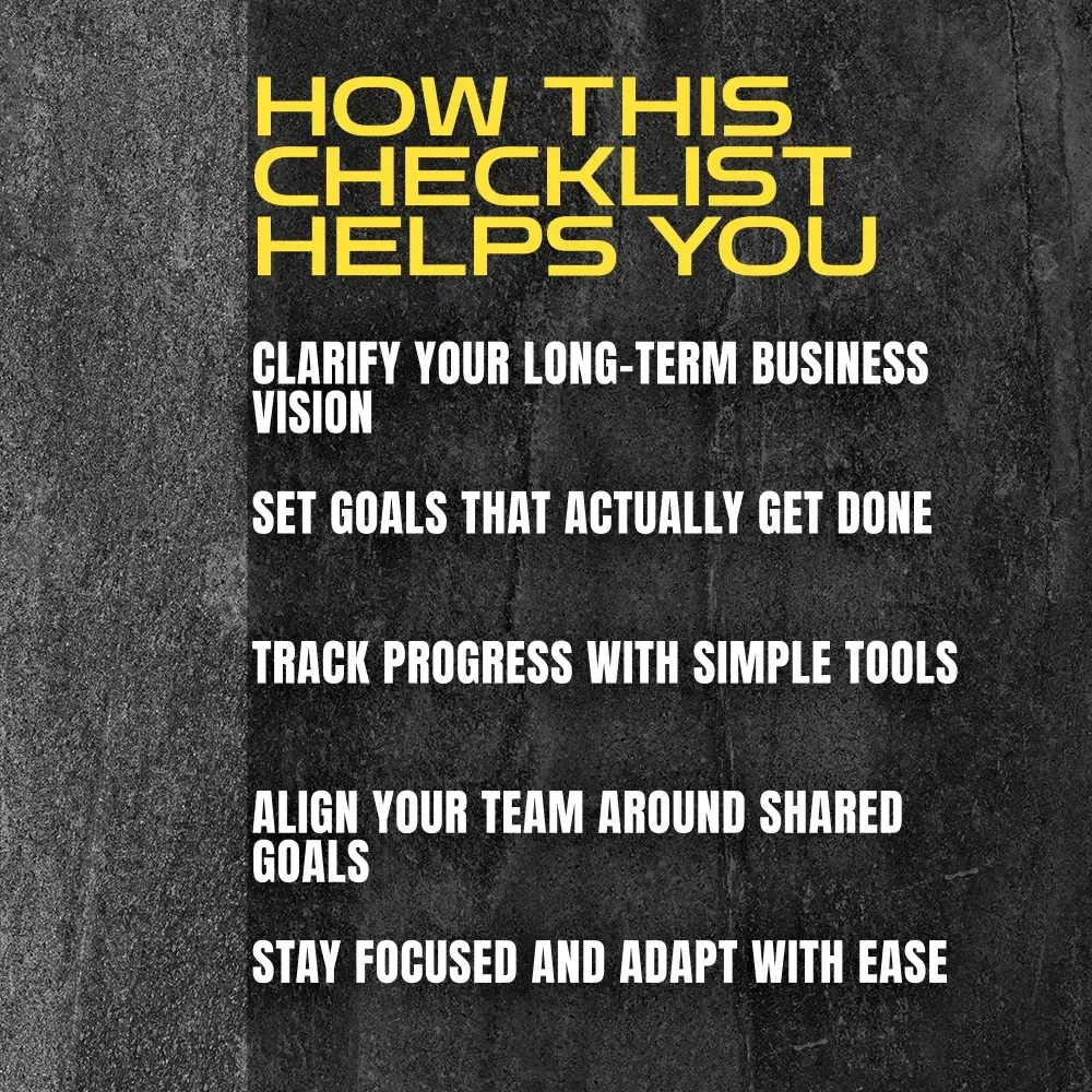 From Dream to Done: The Ultimate Business Goal-Setting Checklist | Printable PDF for Setting Business Goals, Small Business Planning Tool, Goal Tracker, Entrepreneur Guide