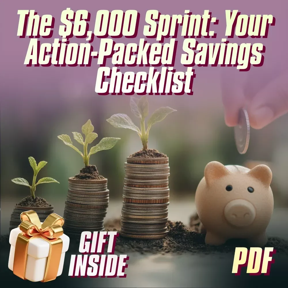 The $6,000 Sprint: Your Action-Packed Savings Checklist | How to Save $6,000 in 3 Months | Printable Financial Planner, Budget Guide, Digital Download