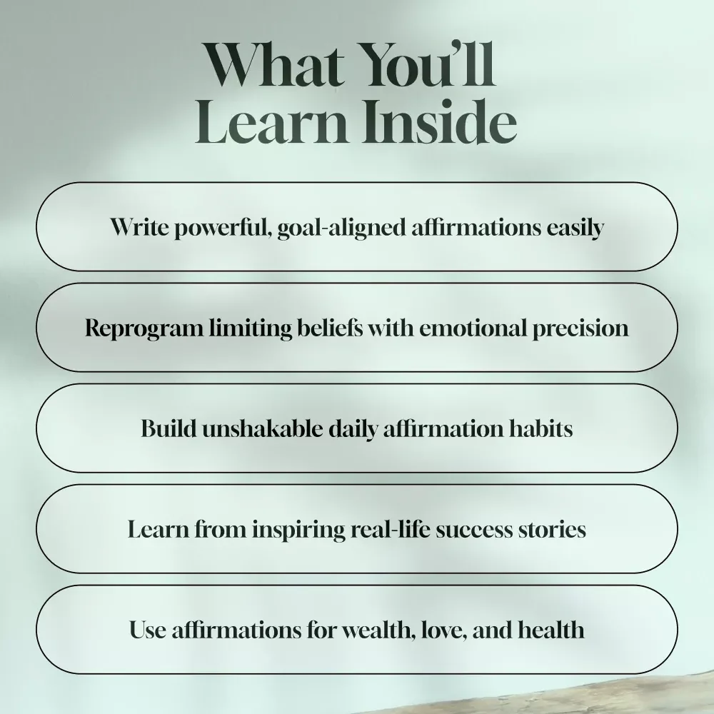 Speak It. Believe It. Receive It: The Think and Grow Rich Affirmation Blueprint | Wealth Mindset eBook | Digital Download Guide