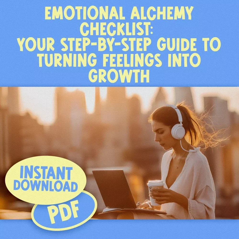 Emotional Alchemy Checklist: Your Step-by-Step Guide to Turning Feelings Into Growth | Emotional Intelligence Guide | How to Use Your Emotions to Grow | Digital Download
