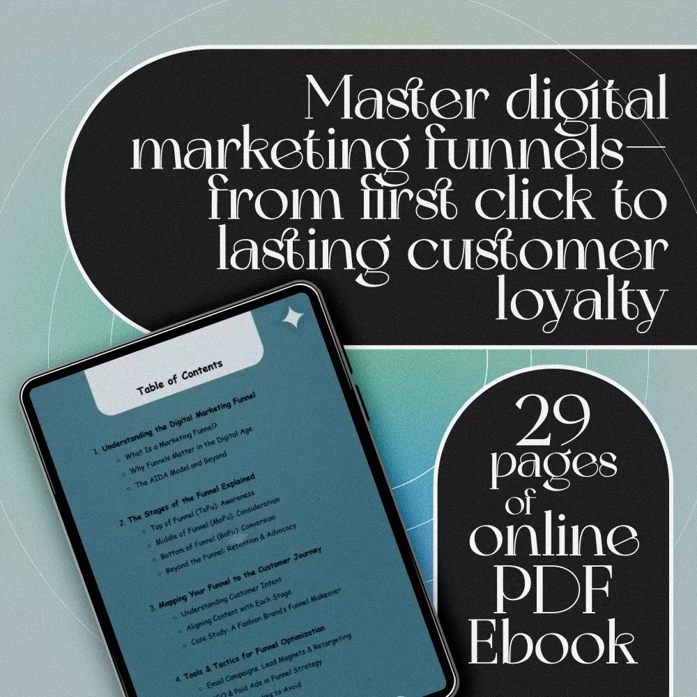 Funnel Vision: Mastering the Digital Marketing Journey from Click to Conversion | Digital Marketing Funnels eBook, Funnel Strategy Guide, Click to Conversion Checklist