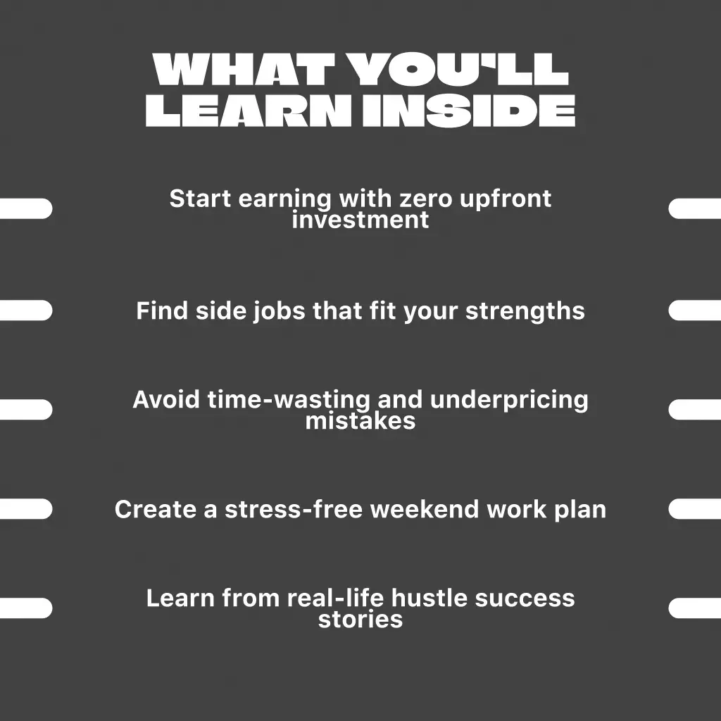 Weekend Wins: Smart Side Jobs for Quick Extra Income | Guide for Weekend Side Jobs for Extra Income | Easy Downloadable Hustle Tips