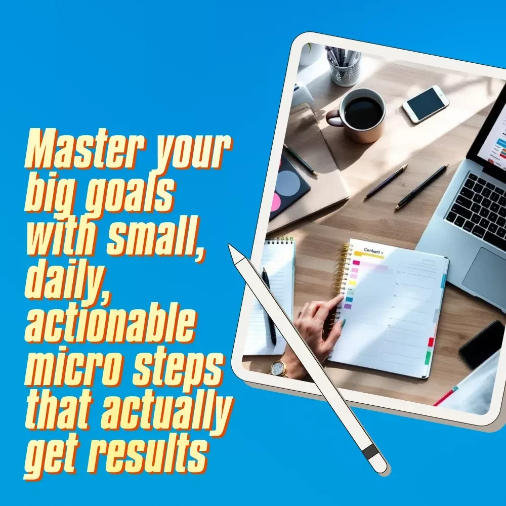Your Micro Goal Mastery Checklist: Small Steps, Big Wins! | How to Set Micro Goals | Digital Download for Goal Setting & Daily Productivity