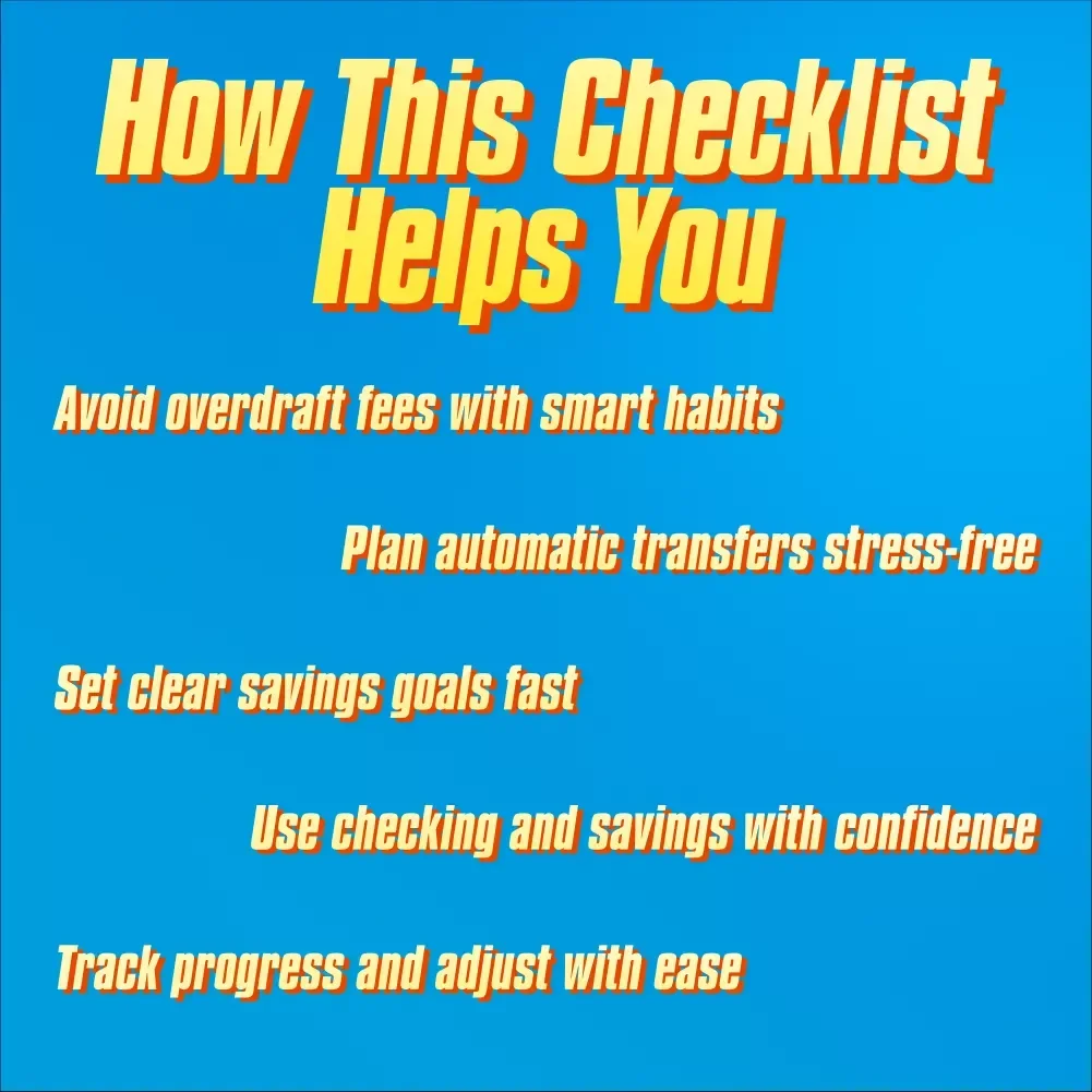 The Ultimate Money Management Checklist: Master Your Savings & Checking Accounts | How to Move Money from Savings to Checking Guide | Printable Finance Checklist