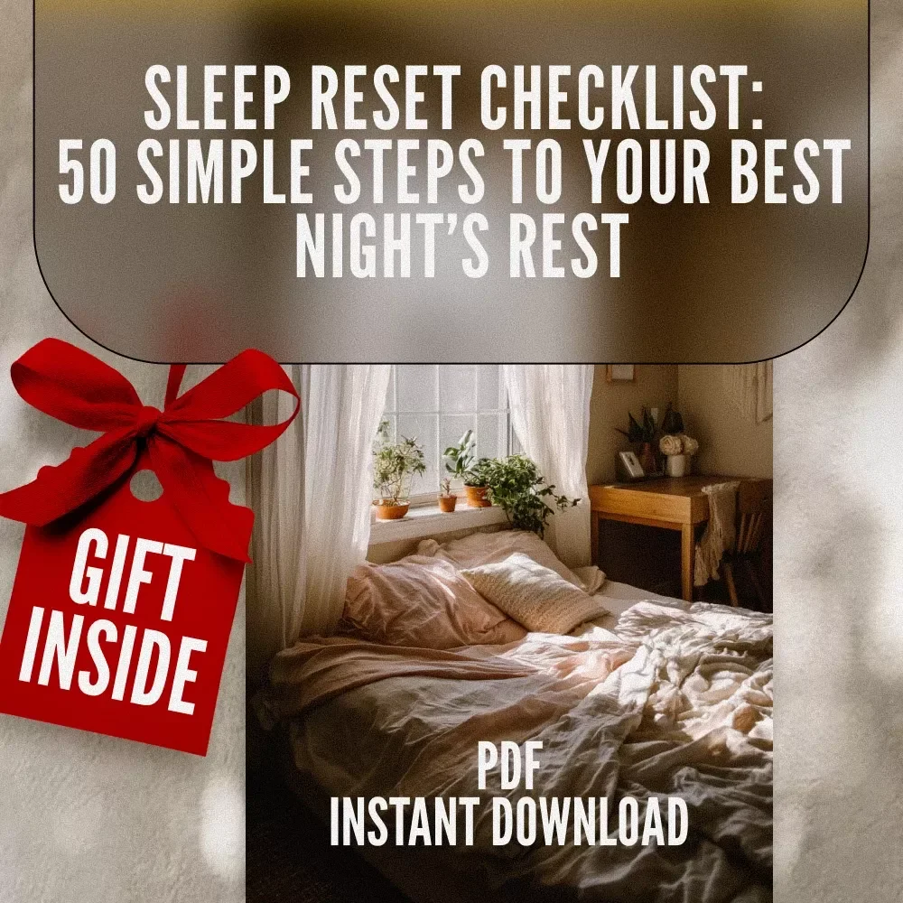 Sleep Reset Checklist: 50 Simple Steps to Your Best Night’s Rest | Improve Your Sleep Habits | Printable Sleep Hygiene Guide