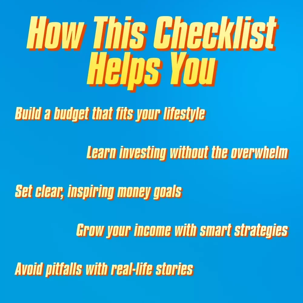 Money Moves Checklist: Your Fun & Empowering Guide to Financial Freedom | Financial Literacy for Women | Budget, Save, Invest, Grow Wealth