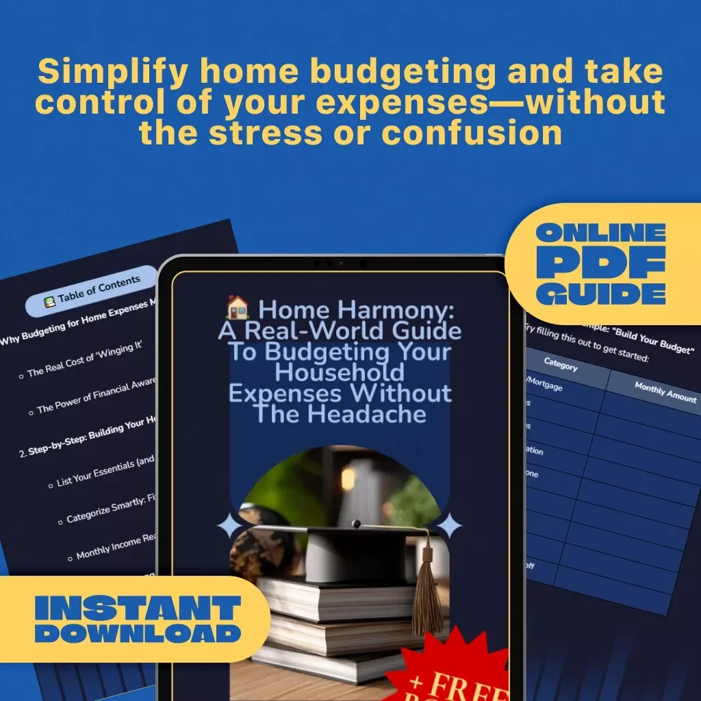 Home Harmony: A Real-World Guide to Budgeting Your Household Expenses Without the Headache | How to Make a Budget for Home Expenses | Printable PDF Financial Guide