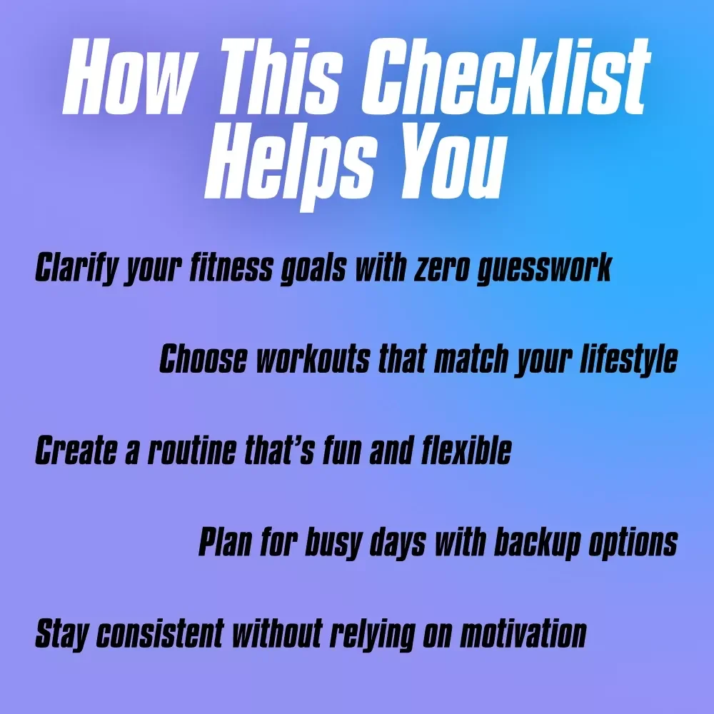 Your Fit Routine Launch List — 10 Mini Missions to Build the Workout Plan That Sticks | Printable Checklist for How to Pick a Workout Routine, Build Fitness Goals & Create a Consistent Exercise Habit