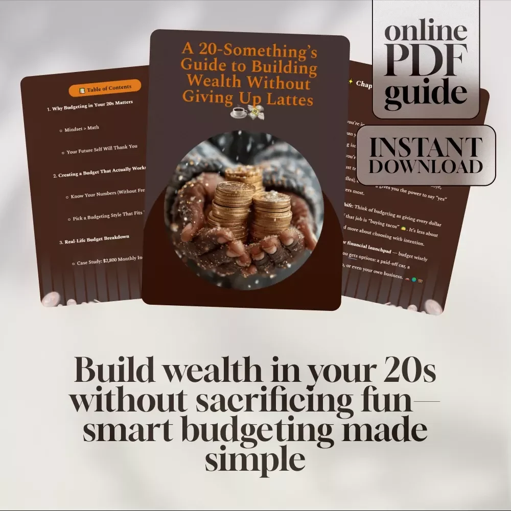 A 20-Something’s Guide to Building Wealth Without Giving Up Lattes | How to Budget in Your 20s | Personal Finance eBook | Money Management Guide for Young Adults