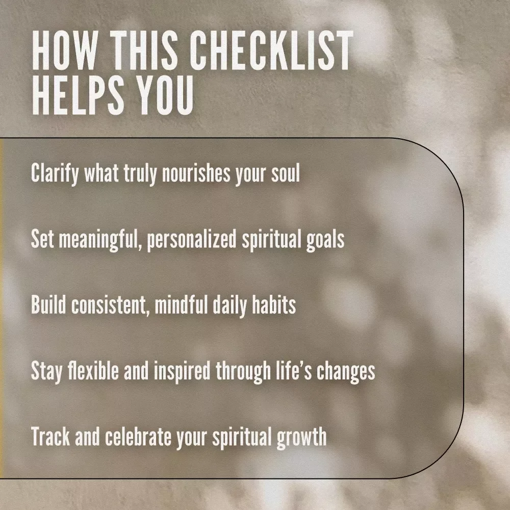 Soulful Success Checklist: Your Step-by-Step Guide to Spiritual Goals | Printable Spiritual Goals Worksheet | Examples of Spiritual Goals | Digital Download