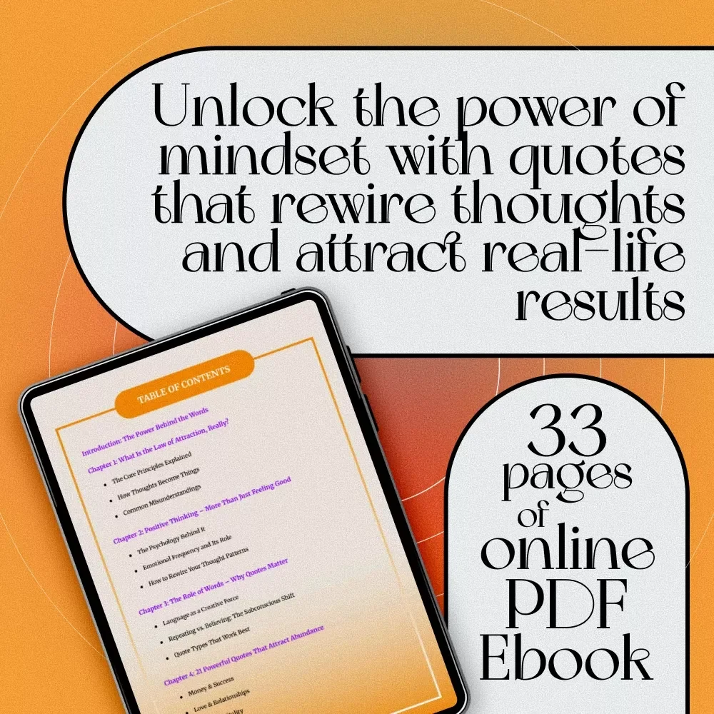 Magnetic Mindset: How Law of Attraction & Positive Thinking Quotes Shape Your Reality | Law of Attraction eBook | Positive Thinking Quotes Digital Guide