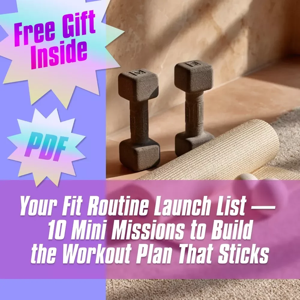 Your Fit Routine Launch List — 10 Mini Missions to Build the Workout Plan That Sticks | Printable Checklist for How to Pick a Workout Routine, Build Fitness Goals & Create a Consistent Exercise Habit