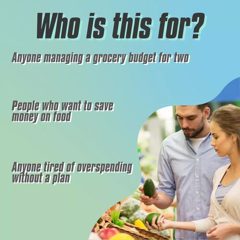 The Perfect Pair’s Grocery Budget Checklist: Save Smart, Eat Well | How Much to Budget for Groceries for 2 | Printable PDF for Couples