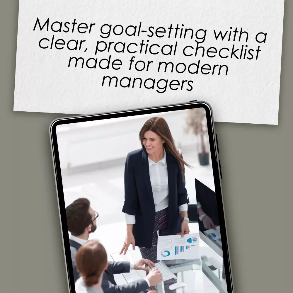 The Manager’s Goal-Setting Power Checklist | How to Set Goals as a Manager | Digital Download for Team Leaders