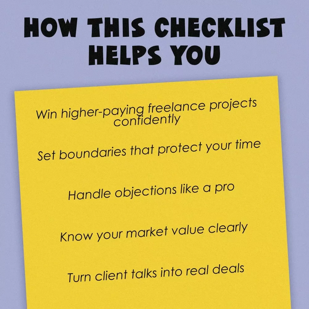 Freelance Negotiation Power Moves: Your Ultimate Checklist | Freelance Negotiation Tactics PDF | Digital Download for Freelancers