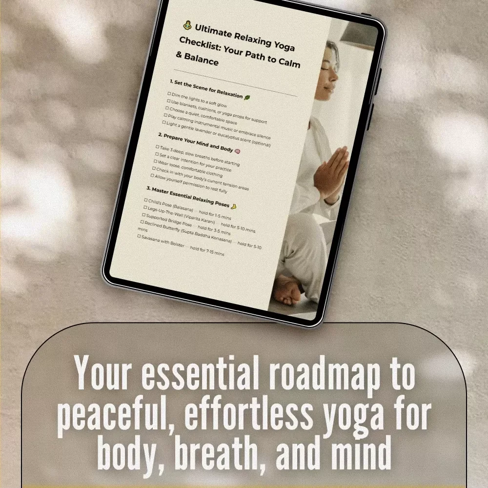 Ultimate Relaxing Yoga Checklist: Your Path to Calm & Balance | Relaxing Yoga Poses Digital Download | Yoga Self-Care Guide PDF