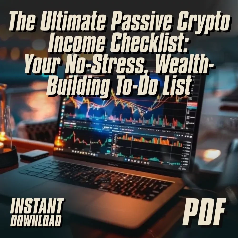 The Ultimate Passive Crypto Income Checklist: Your No-Stress, Wealth-Building To-Do List | Passive Income with Crypto Guide | Digital Download