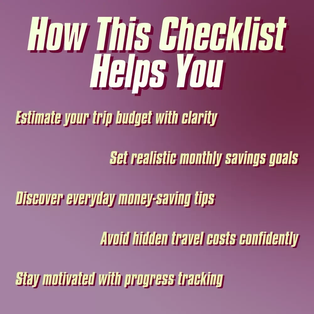 Holiday Dream Fund: Your Ultimate Savings Checklist | Best Way to Save Money for a Holiday | Travel Budget Planner Digital Download