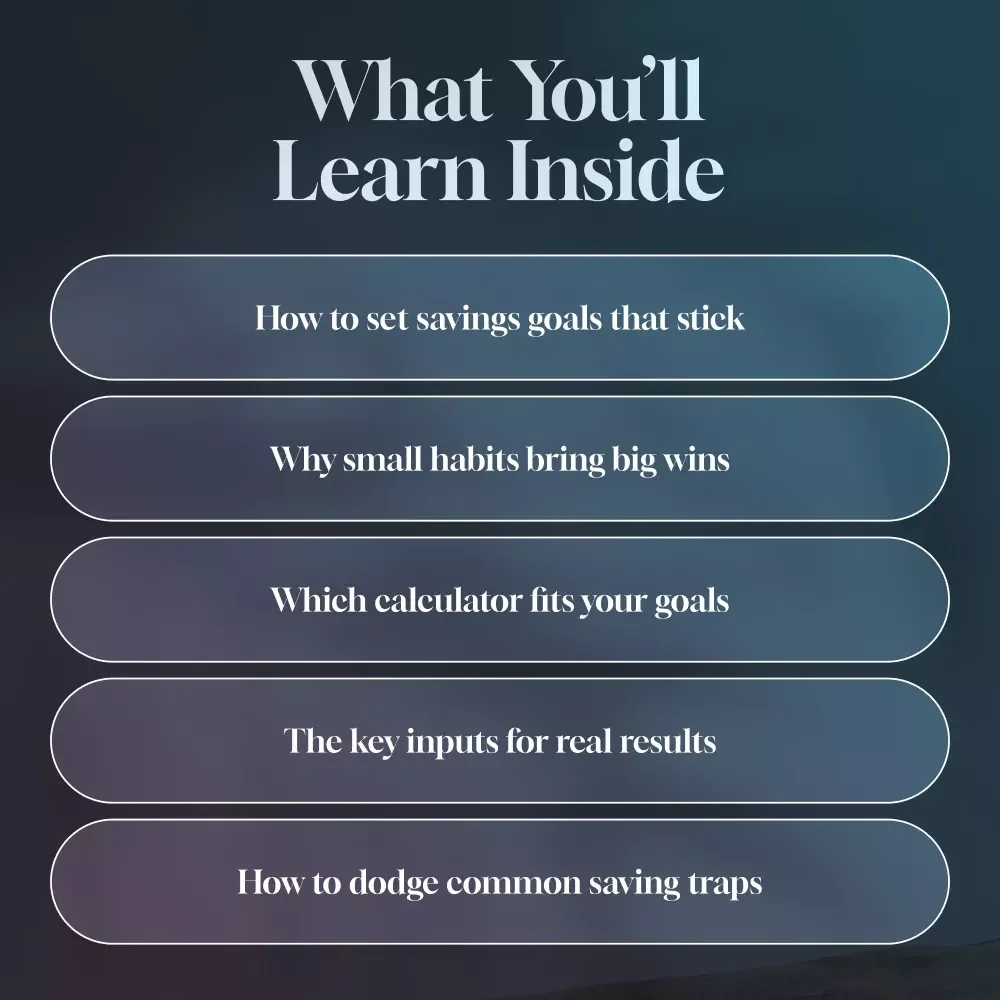 Save Smart, Stress Less: Your Monthly Savings Calculator Guide | Budget Planner | Digital Savings Goal Guide | How Much to Save a Month Calculator