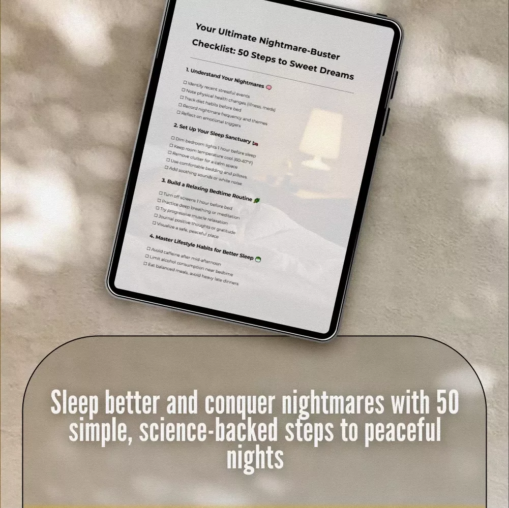 Your Ultimate Nightmare-Buster Checklist: 50 Steps to Sweet Dreams | Reduce Nightmares | Sleep Better Guide | Digital Download