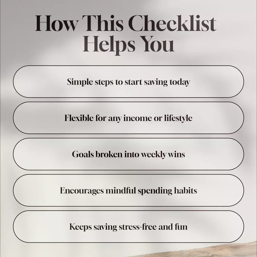 Money Moves That Stick - Budget Checklist to Save Money Fast, How Do People Save Money, Digital Download, Personal Finance Planner
