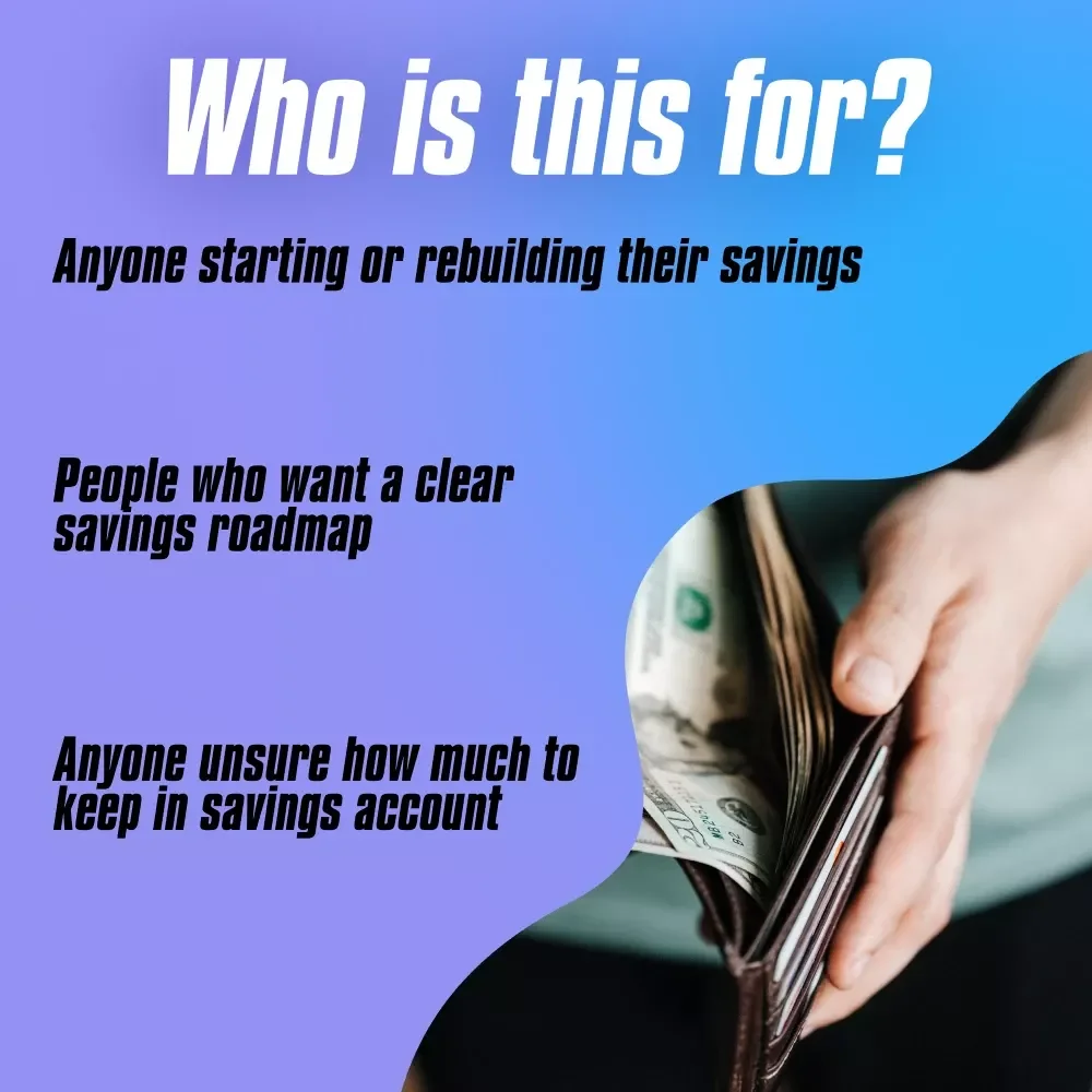 Smart Savings Made Simple: Your Ultimate Savings Account Checklist | Budget Planner PDF | How Much to Keep in Savings Account | Digital Download